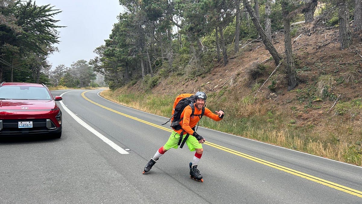 Santee Hockey Coach Skates From Vancouver Toward San Diego for Youth Gear