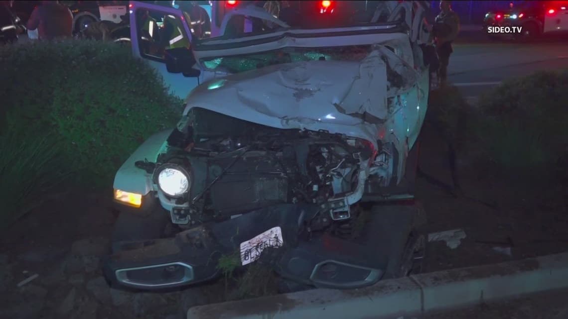 Driver Hospitalized After Stolen Vehicle Chase Starts in Santee, Ends in El Cajon Crash