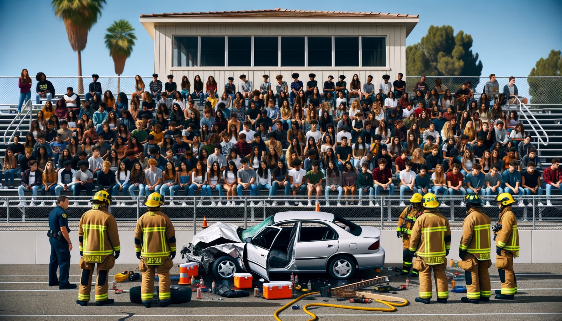 Helix High Stages Mock DUI Crash to Show Students Deadly Consequences