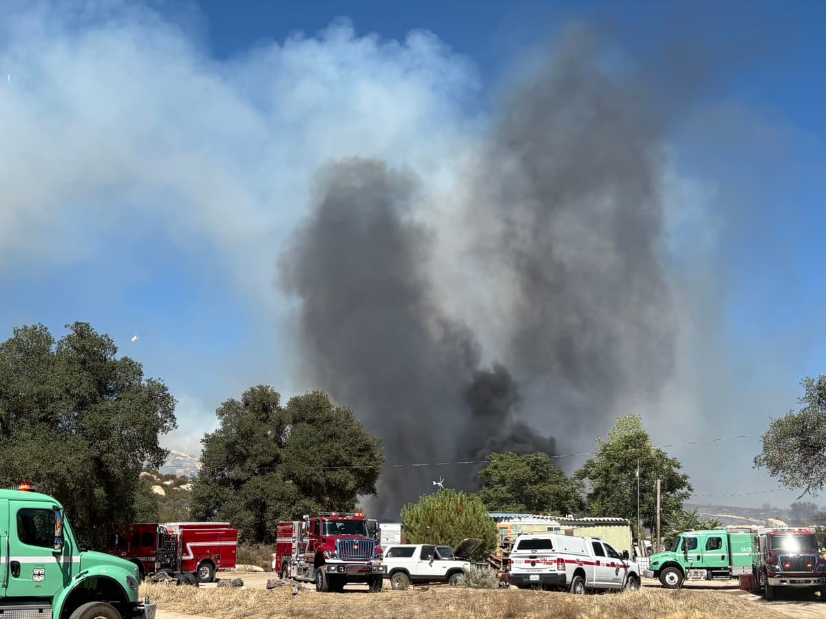 Church 2 Fire Near Campo Prompts Evacuations in Far East County