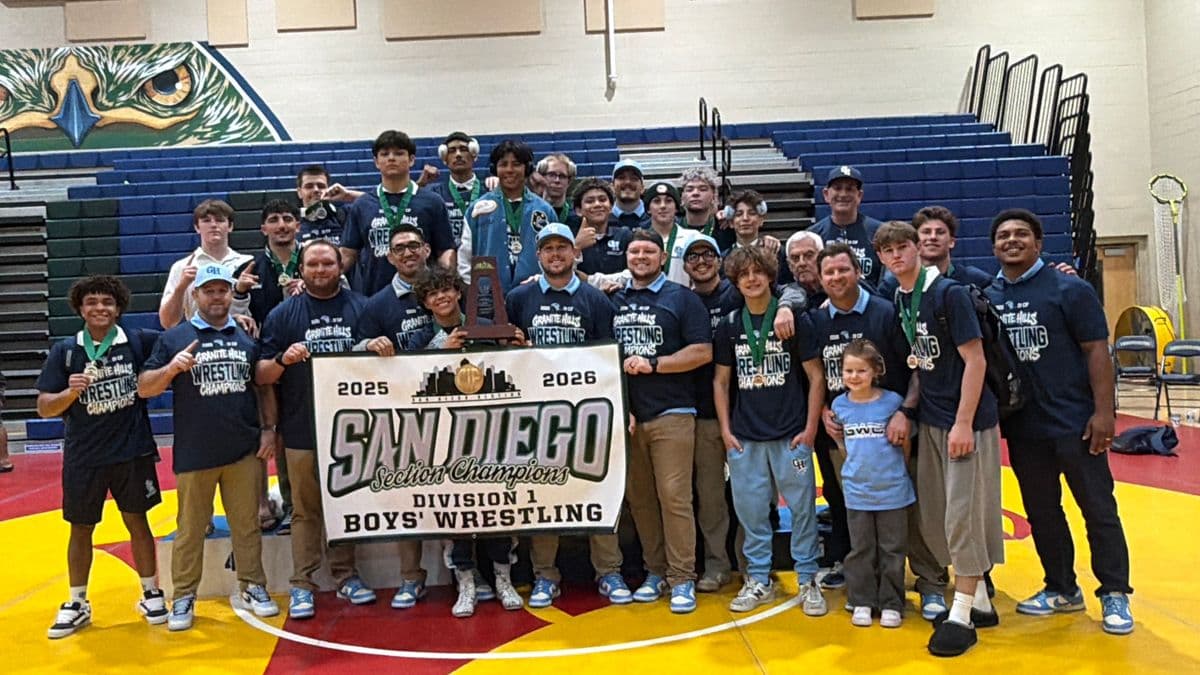 East County Schools Dominate CIF Wrestling Divisionals; Granite Hills Takes Division I Crown