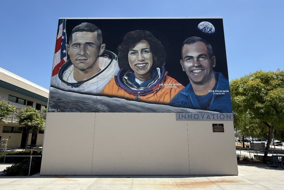 Grossmont High Honors Three Alumni Astronauts With New Campus Mural