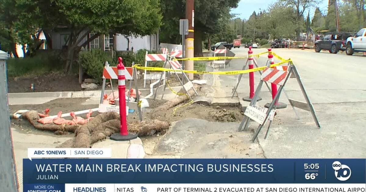 Julian Businesses Press for Permanent Fix After Another Water Main Break