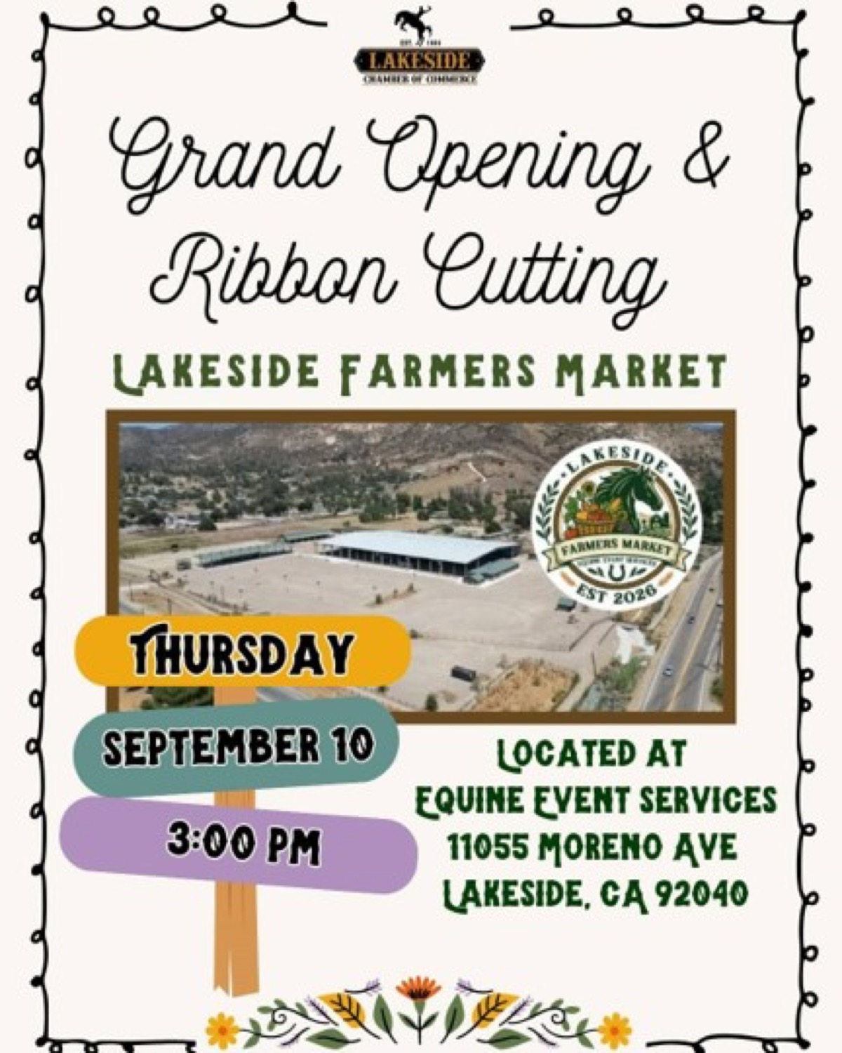 New Lakeside Farmers Market Opens Sept. 10
