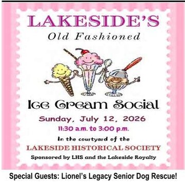 Lakeside Ice Cream Social Adds Senior Dog Rescue Guests Sunday