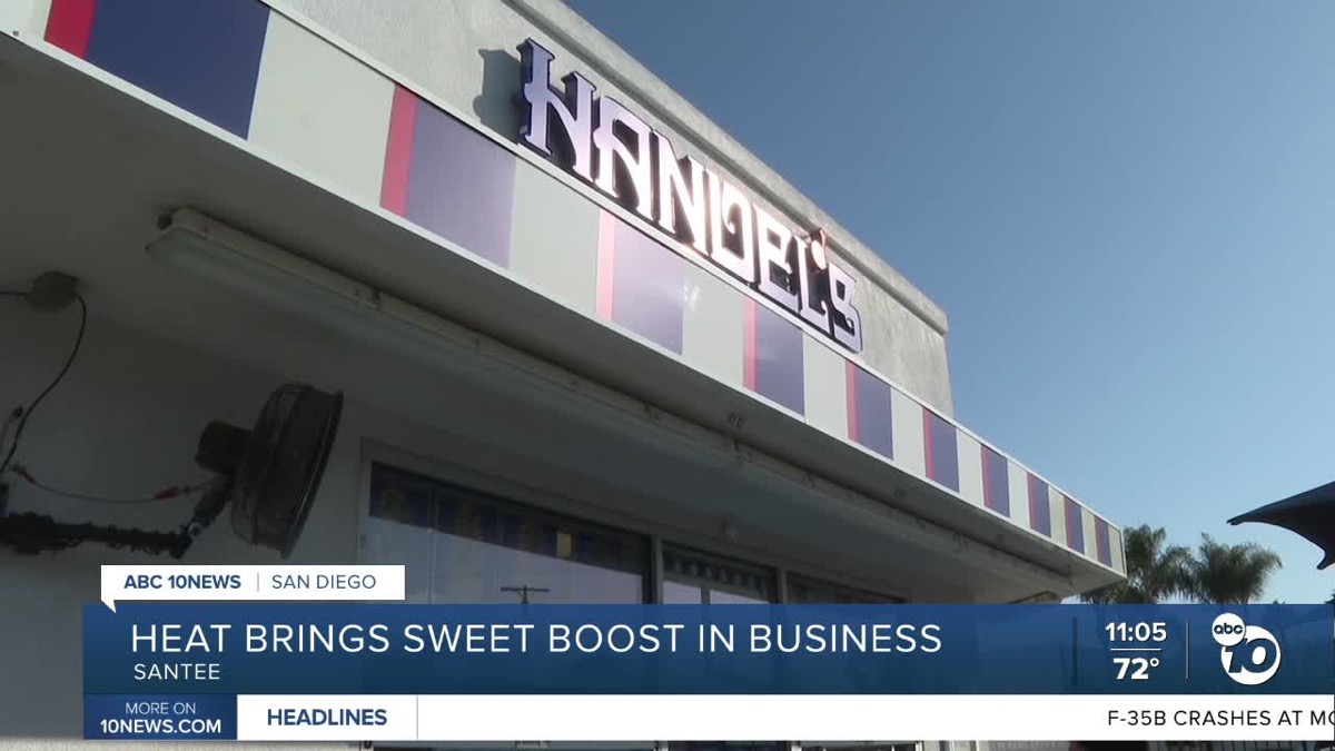 Santee Ice Cream Shop Sees Heat-Wave Rush as Inland Temperatures Climb